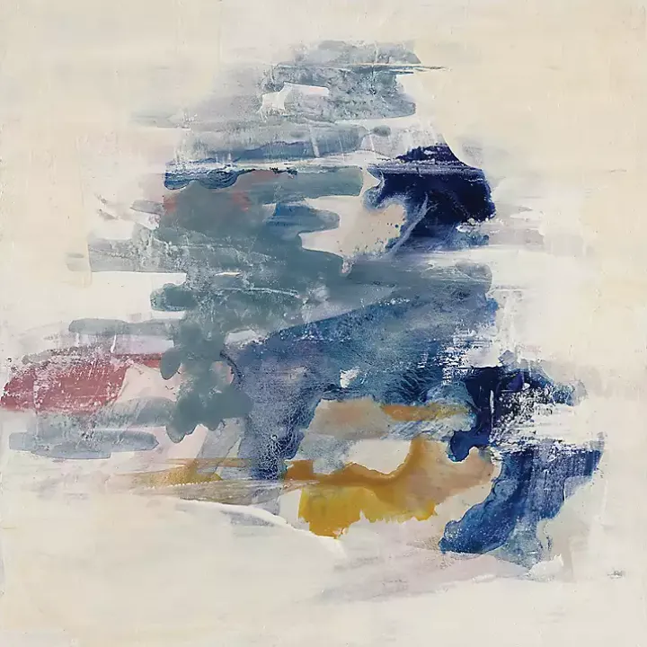 Soft Teal Waves I & II Canvas Art Prints, Set of 2