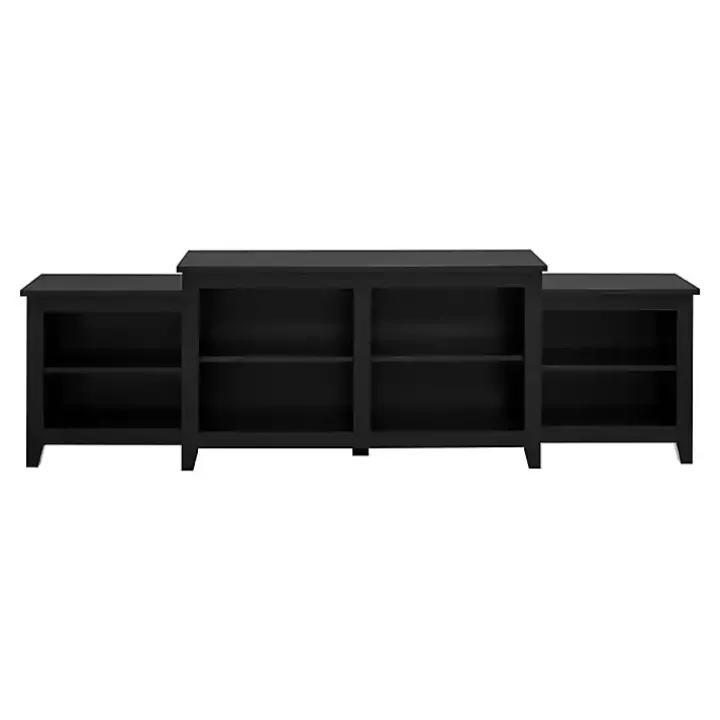 Solid Black Tiered TV Stand