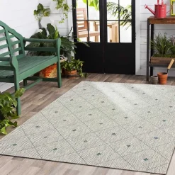 Solitaire Sun Shower Outdoor Area Rug, 7x9