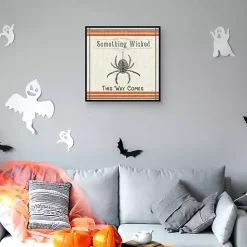 Something Wicked Spider Halloween Wall Plaque
