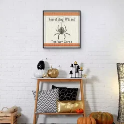 Something Wicked Spider Halloween Wall Plaque