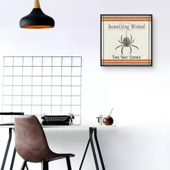 Something Wicked Spider Halloween Wall Plaque