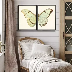 Spa Butterfly Framed Art Prints, Set of 2