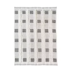Spencer Gray and White Plaid Throw