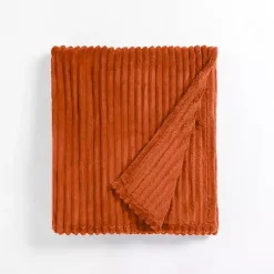 Spice Velvet Corduroy Throw