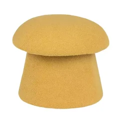 Spice Yellow Boucle Mushroom Storage Ottoman