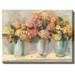 Spiced Hydrangeas Outdoor Canvas Art Print