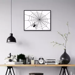 Spider Web Framed Canvas Art Print