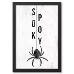 Spooky Spider Halloween Framed Canvas Art Print