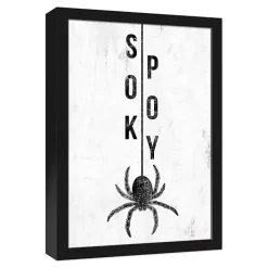 Spooky Spider Halloween Framed Canvas Art Print