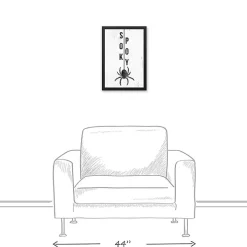 Spooky Spider Halloween Framed Canvas Art Print
