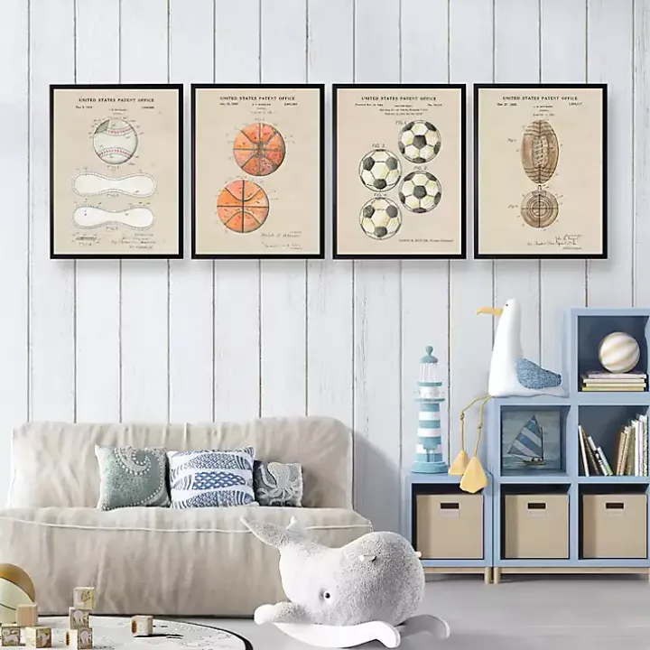 Sports Ball Patents Framed Art Prints