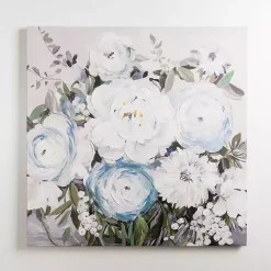 Spring Blue Floral Bouquet Canvas Art Print
