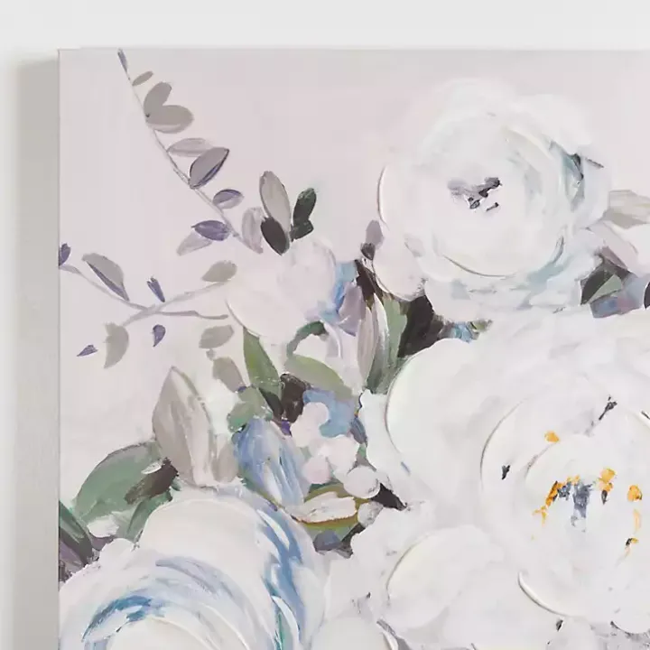 Spring Blue Floral Bouquet Canvas Art Print