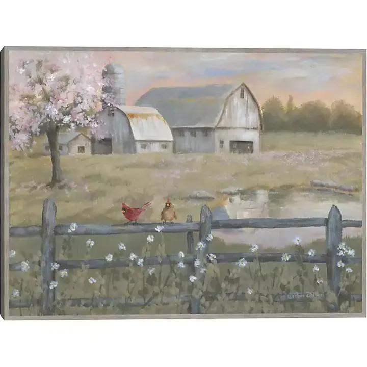 Spring Has Arrived Framed Canvas Art Print