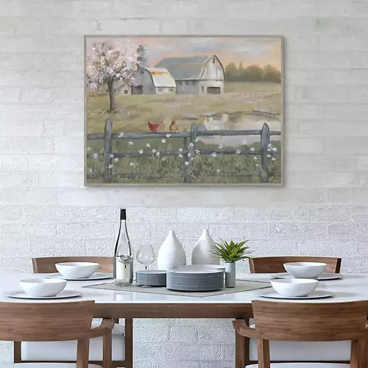 Spring Has Arrived Framed Canvas Art Print