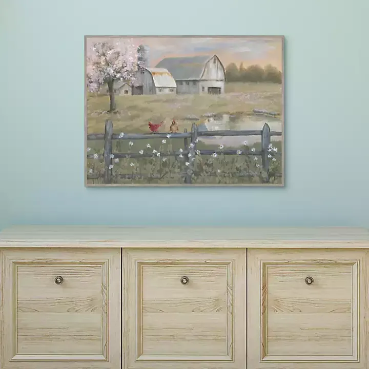Spring Has Arrived Framed Canvas Art Print