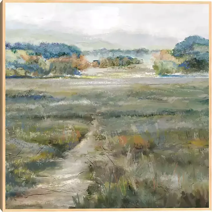 Spring Mountains Framed Canvas Art Print