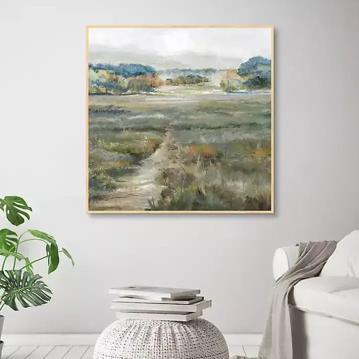 Spring Mountains Framed Canvas Art Print