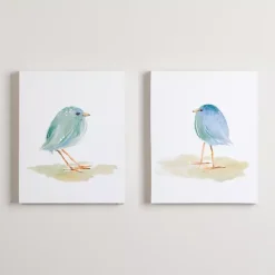 Springtime Birds Canvas Art Prints, Set of 2