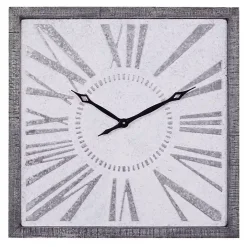 Square Galvanized Metal Wall Clock