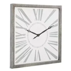 Square Galvanized Metal Wall Clock