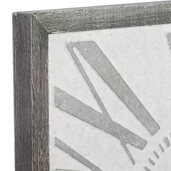 Square Galvanized Metal Wall Clock