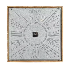 Square Galvanized Metal Wall Clock