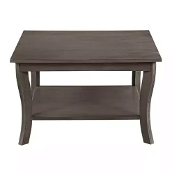 Square Graywash Curved Legs Coffee Table