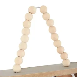 Square Wood Beaded Wall Clocks, Set of 3