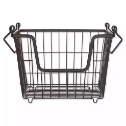 Stackable Black Wire Kitchen Basket, 8 in.