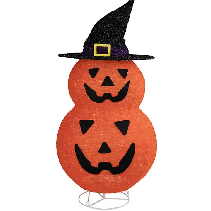 Stacked Jack O Lanterns Outdoor Halloween Décor