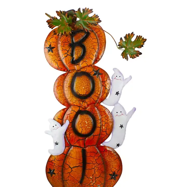 Stacked Pumpkins Boo Outdoor Halloween Decoration