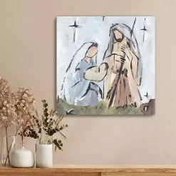 Starry Nativity Canvas Art Print