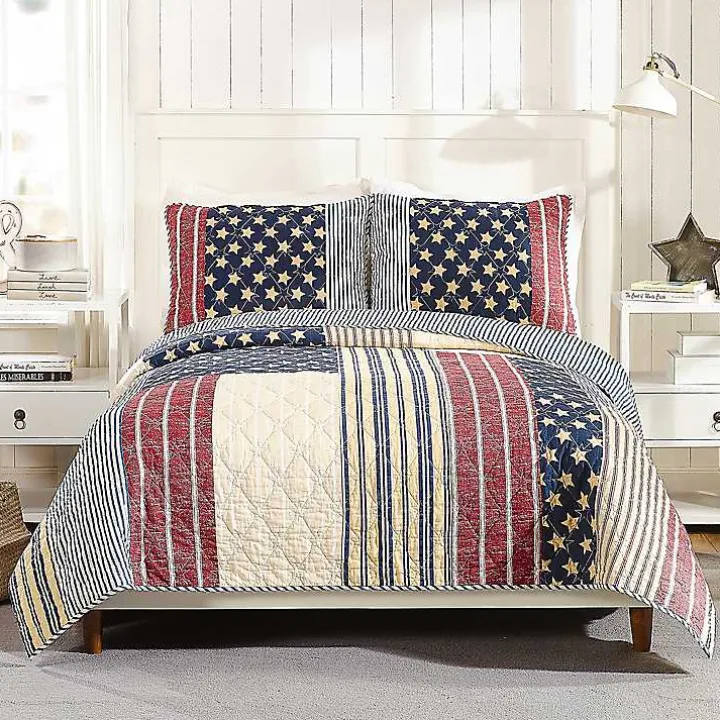 Stars and Striped Patch 3-pc. King Quilt Set