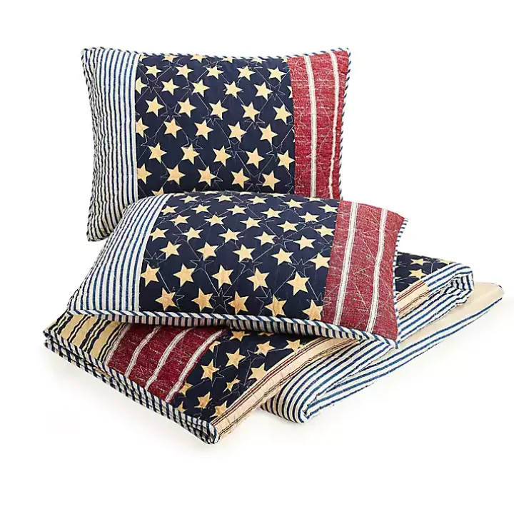 Stars and Striped Patch 3-pc. King Quilt Set