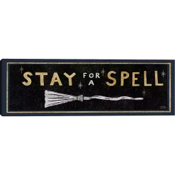 Stay For A Spell Witchy Halloween Wall Plaque
