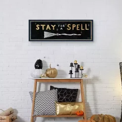 Stay For A Spell Witchy Halloween Wall Plaque