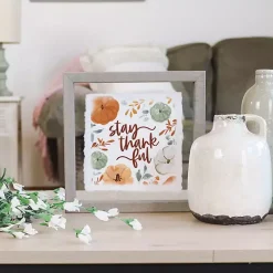 Stay Thankful Pumpkins Framed Wall Plaque