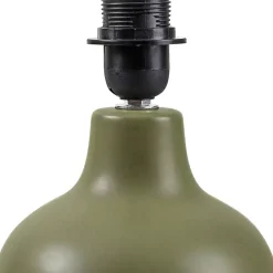 Stella Green Diminuta Table Lamp with Woven Shade