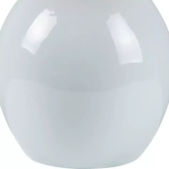 Stella Light Blue Mini Table Lamp with Woven Shade