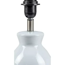 Stella Light Blue Mini Table Lamp with Woven Shade