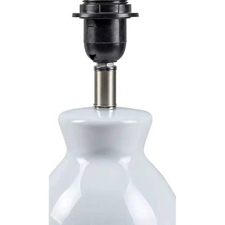 Stella Light Blue Mini Table Lamp with Woven Shade