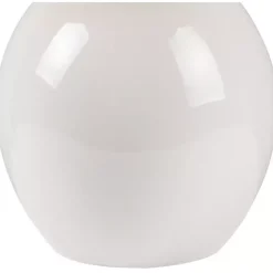 Stella White Mini Table Lamp with Woven Shade