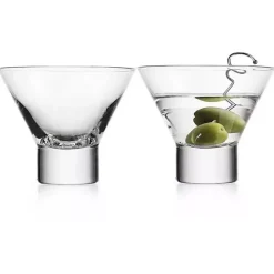 Stemless Martini Glasses, Set of 2