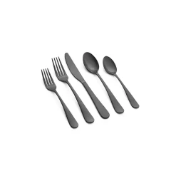 Stevie Black Satin 20-pc. Flatware Set