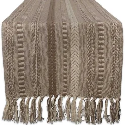 Stone Braided Stripe Table Runner, 108 in.