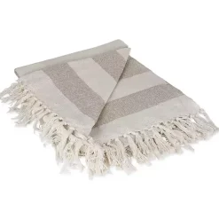 Stone Cabana Stripe Throw