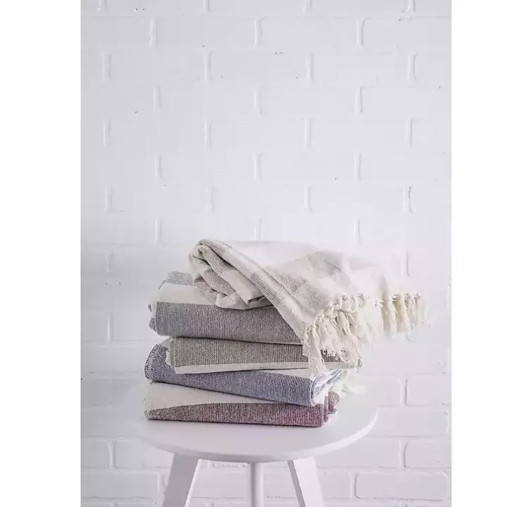 Stone Cabana Stripe Throw