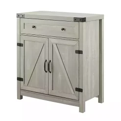 Stone Gray Rustic Barndoor Cabinet